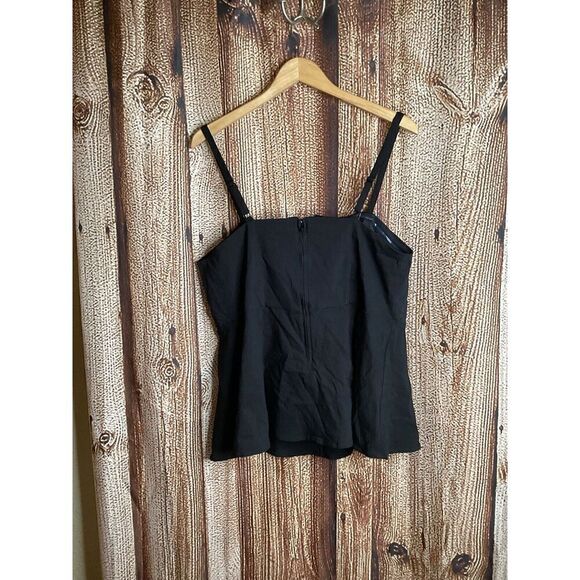 NWT Torrid Surplice Peplum Top Black Plus Size 0 - Picture 4 of 4